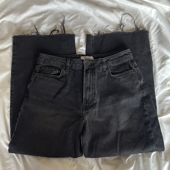 Pre-Owned Forever 21 Wide Leg Black Jeans - Picture 3 of 5